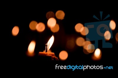 Candle Flame Stock Photo