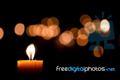 Candle Flame Stock Photo