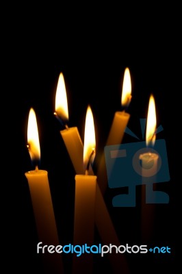 Candle lit Stock Photo