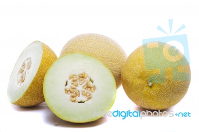 Cantaloupe Melon Stock Photo