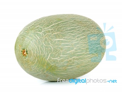 Cantaloupe Melon Isolated On The White Background Stock Photo