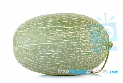 Cantaloupe Melon Isolated On The White Background Stock Photo