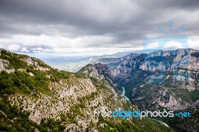 Canyon De Verdon, The Verdon Gorge,  France, Provence Stock Photo