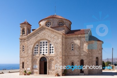 Cape Deprano, Cyprus/greece - July 23 : Church Of Agios Georgios… Stock Photo