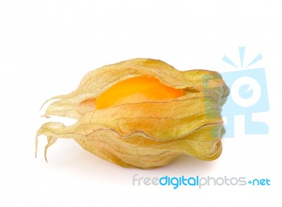 Cape Gooseberry  Isolated On White Background Stock Photo