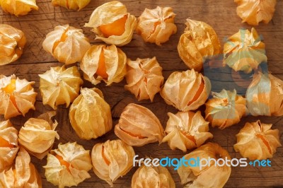 Cape Gooseberry Physalis Fruit Ground Cherry Organic Food Vegetable Stock Photo