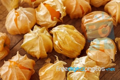 Cape Gooseberry Physalis Fruit Ground Cherry Organic Food Vegetable Stock Photo