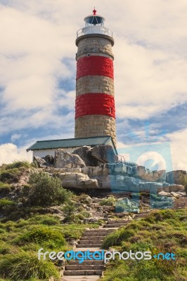 Cape Moreton Lighthouse On The North Part Of Moreton Island Stock Photo