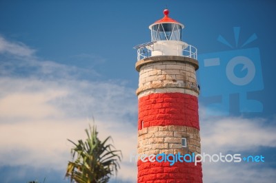 Cape Moreton Lighthouse On The North Part Of Moreton Island Stock Photo