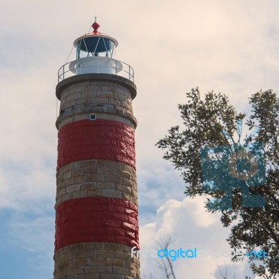 Cape Moreton Lighthouse On The North Part Of Moreton Island Stock Photo