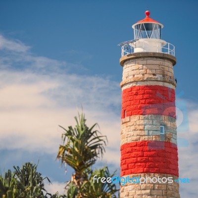 Cape Moreton Lighthouse On The North Part Of Moreton Island Stock Photo