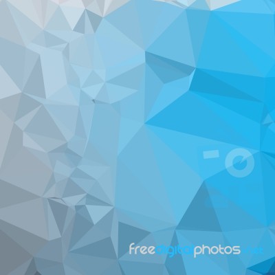 Capri Blue Abstract Low Polygon Background Stock Image