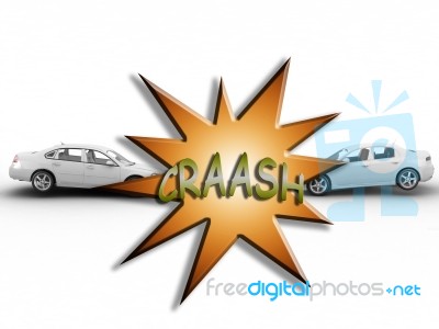 Car Crash Stock Image