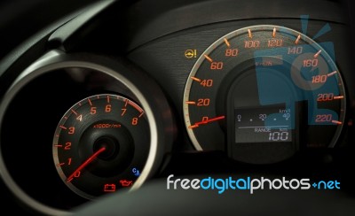 Car Dashboard Stock Photo