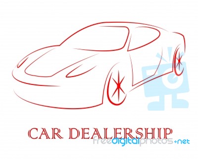 Car Dealership Represents Business Concern And Automobile Stock Image