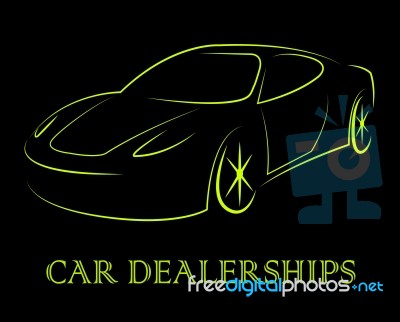 Car Dealerships Represents Business Organisation And Automotive Stock Image