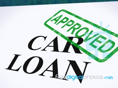 Car Loan Approved Stamp Stock Image