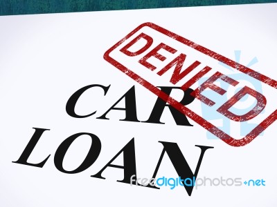 Car Loan Denied Stamp Stock Image