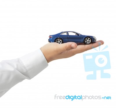 Car On Hand Stock Photo