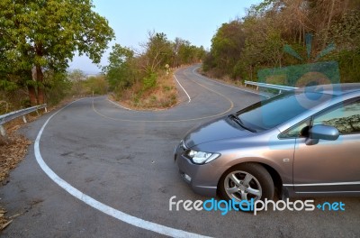 Car On The Road Stock Photo