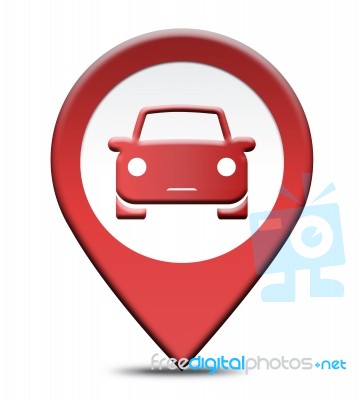 Car Rental Location Shows Automobile Hire Places Stock Image