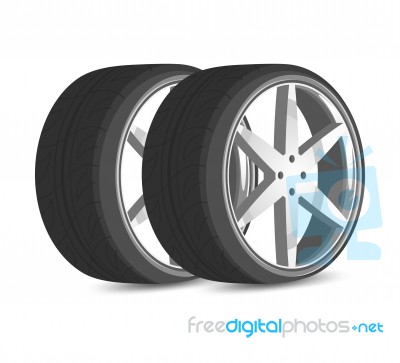 Car Wheels Vehicle Part Stock Image