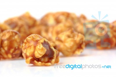 Caramel Popcorn Stock Photo