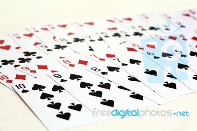 Card Gambling Stock Photo