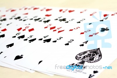 Card Gambling Stock Photo