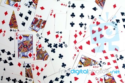 Card Gambling Stock Photo