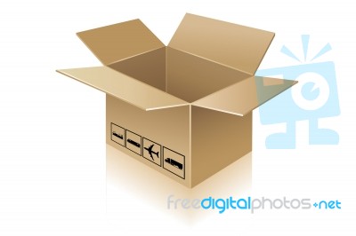 Cardboard Box Stock Photo