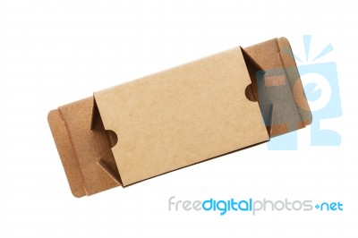 Cardboard Box Isolated On White Stock Photo