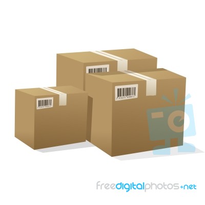 Cardboard Boxes Stock Image