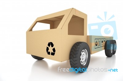 Cardboard Boxes On White Background 3d Illustration Stock Image