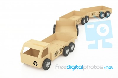 Cardboard Boxes On White Background 3d Illustration Stock Image