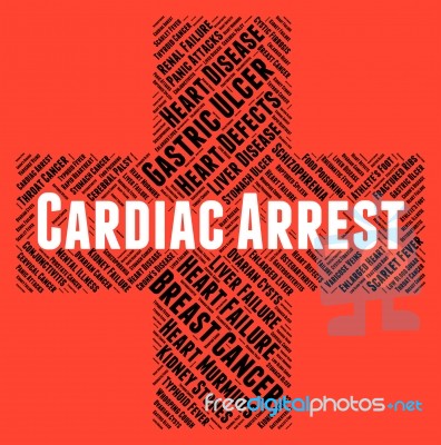 Cardiac Arrest Indicates Congestive Heart Failure And Affliction… Stock Image