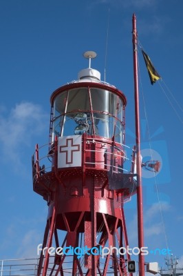 Cardiff Uk March 2014 - View Of Lightship 2000 Stock Photo