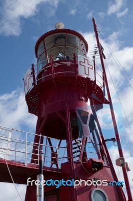 Cardiff Uk March 2014 - View Of Lightship 2000 Stock Photo