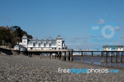 Cardiff Uk March 2014 - View Of Penarth Pier Stock Photo