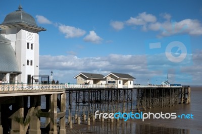 Cardiff Uk March 2014 - View Of Penarth Pier Stock Photo