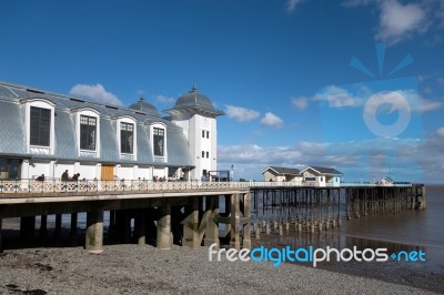 Cardiff Uk March 2014 - View Of Penarth Pier Stock Photo