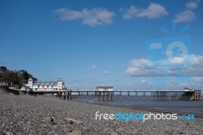 Cardiff Uk March 2014 - View Of Penarth Pier Stock Photo