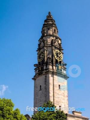 Cardiff, Wales - June 8 : Cardiff City Hall In Cardiff  On June Stock Photo