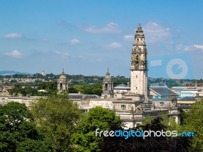 Cardiff, Wales - June 8 : Cardiff City Hall In Cardiff On June 8… Stock Photo