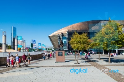 Cardiff/uk - August 27 : Millennium Centre In Cardiff On August Stock Photo