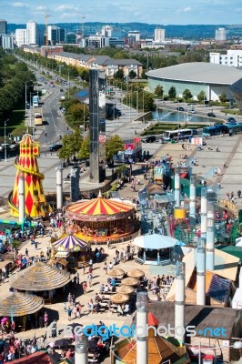 Cardiff/uk - August 27 : View Of The Skyline In Cardiff On Augus… Stock Photo