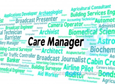 Care Manager Represents Work Social And Director Stock Image