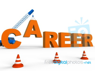 Career Word Represents Job Search 3d Rendering Stock Image