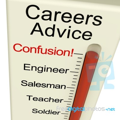 Careers Advice Monitor Stock Image