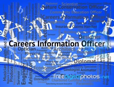 Careers Information Officer Showing Answer Employee And Faq Stock Image